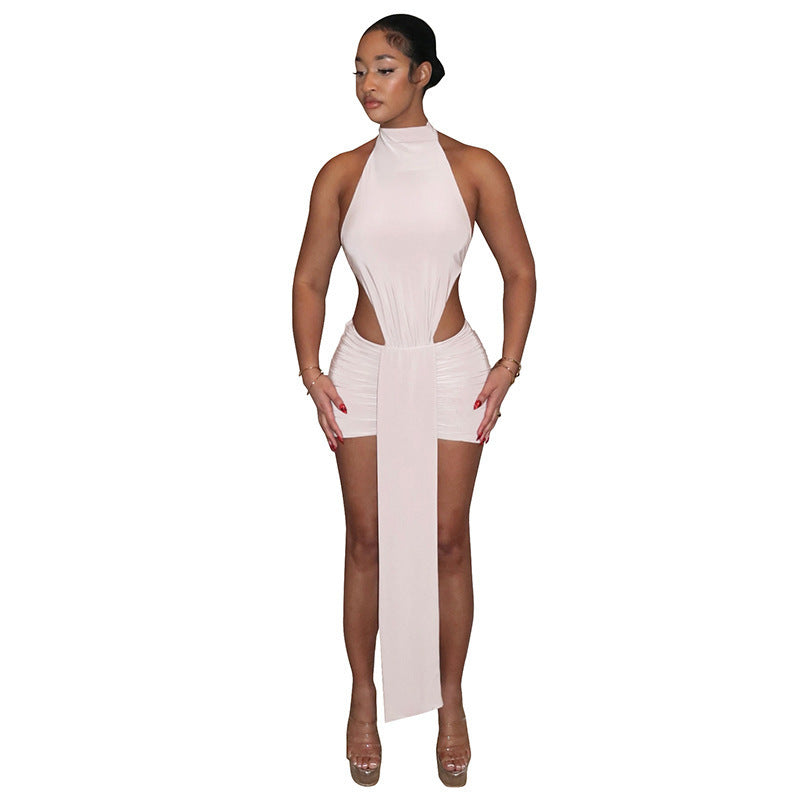 Damen Raffiniertes Minikleid mit eleganter Schlitz- und Wickeldesign Echo Archiv
