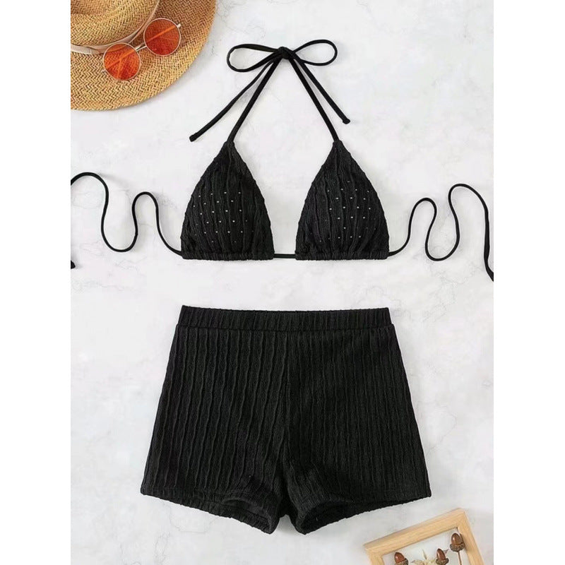 Damen Triangel-Bikini mit hochwertigem Rüschendesign und stretchy Shorts Echo Archiv