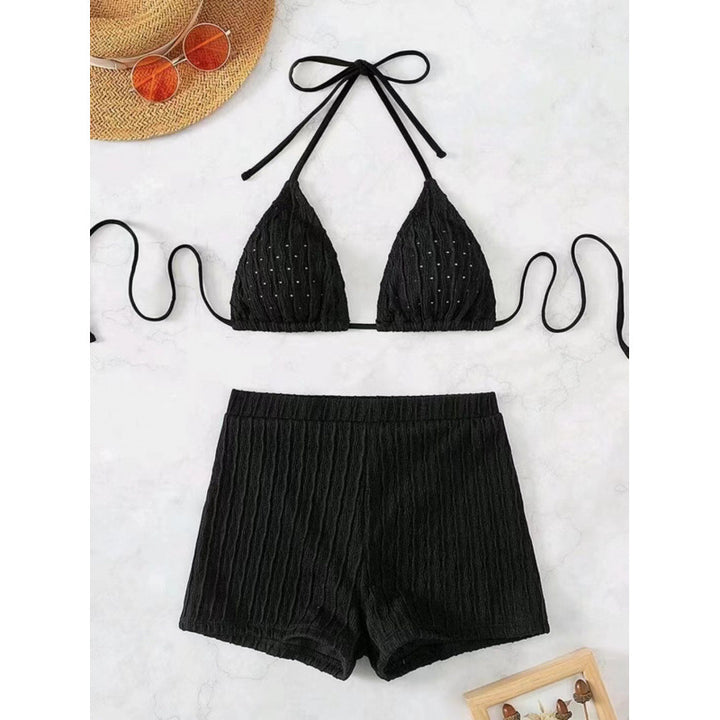 Damen Triangel-Bikini mit hochwertigem Rüschendesign und stretchy Shorts Echo Archiv