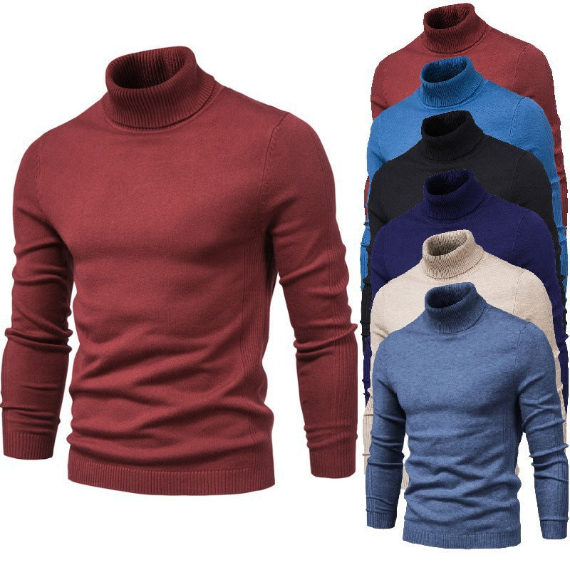 Herren eleganter Rollkragenpullover aus feinem Strick Echoarchiv