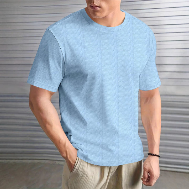 Herren lässiges T-Shirt mit strukturiertem Design Echoarchiv