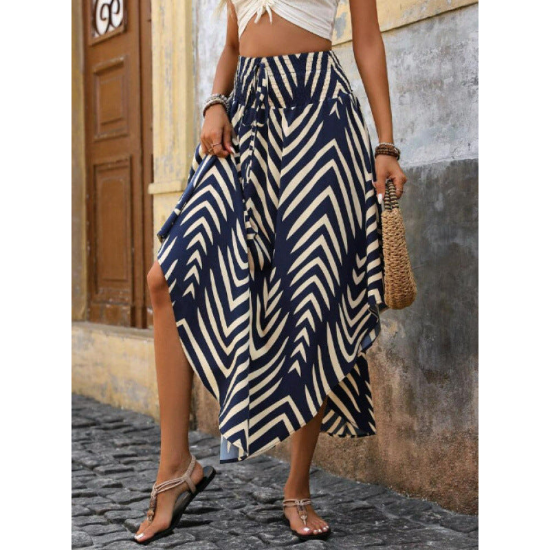 Damen Maxirock mit elegantem Paisleymuster und elastischem Bund Echo Archiv