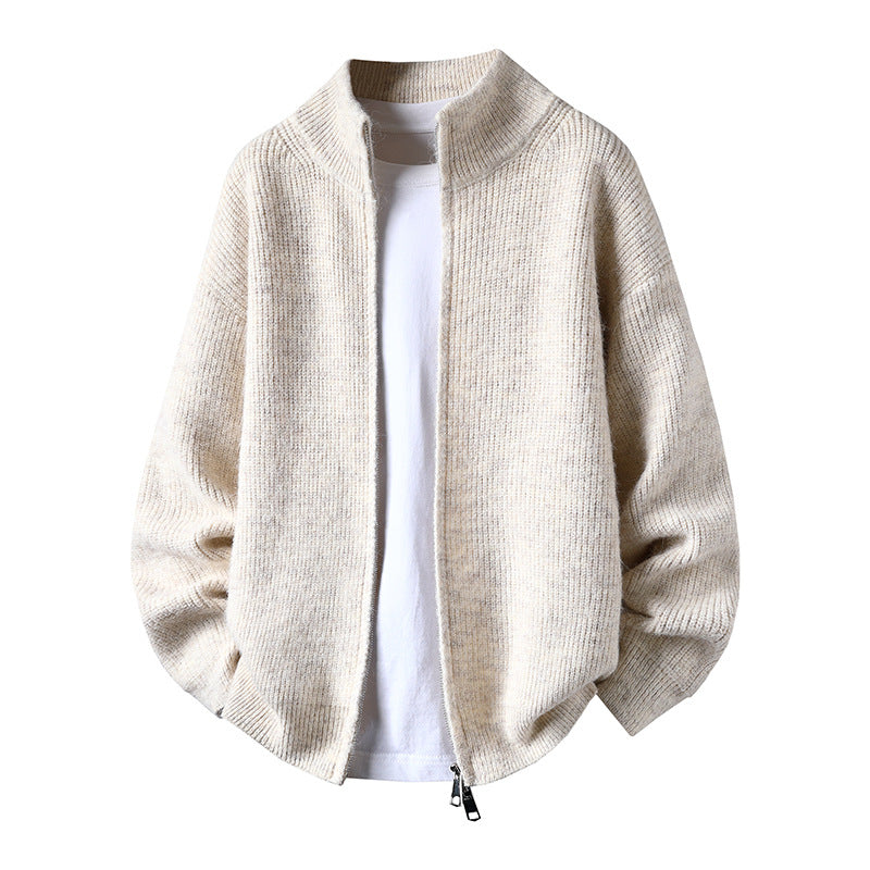 Damen Gemütliche Strickjacke mit Reißverschluss Echoarchiv