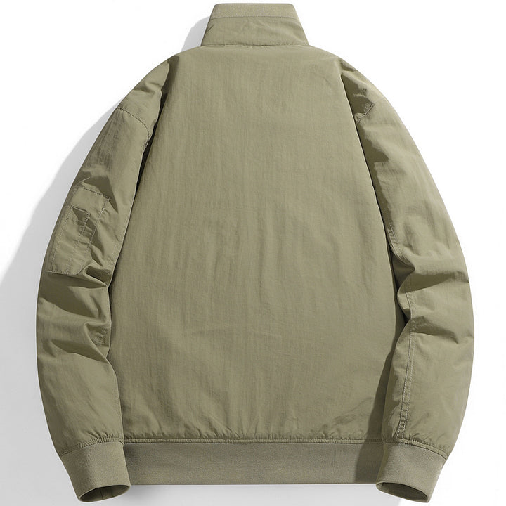 Herren Utility-Fliegerjacke mit Teddyfutter, Stehkragen und Ärmel-Tasche Echo Archiv