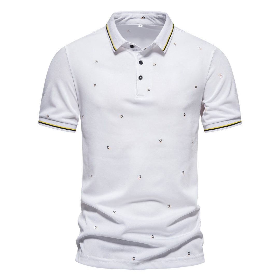 Herren Poloshirt mit modischem Muster und atmungsaktiven Eigenschaften Echoarchiv