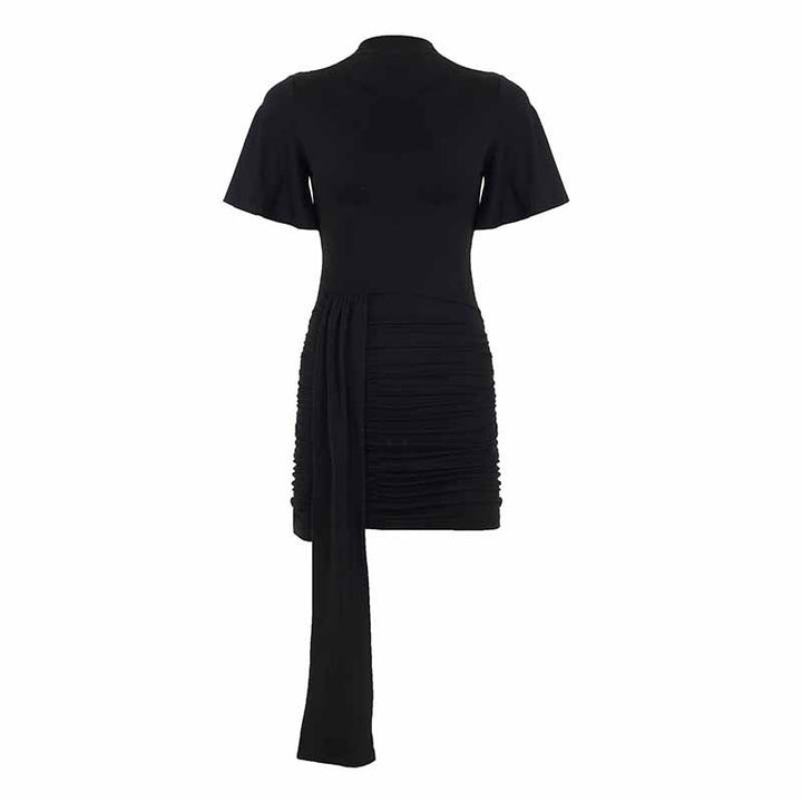 Damen körperbetontes Minikleid mit Raffungen und langen Drapierungen Echo Archiv