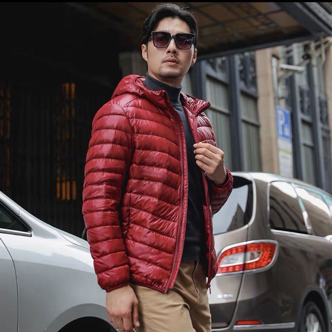 Herren Ultraleichte gesteppte Kapuzenjacke mit windabweisender Hülle und Kompaktpackfunktion Echoarchiv