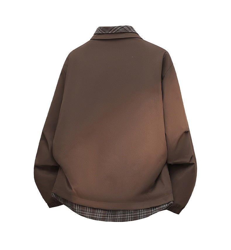 Herren Modische Doppeljacke mit Plüsch Innenfutter Echo Archiv