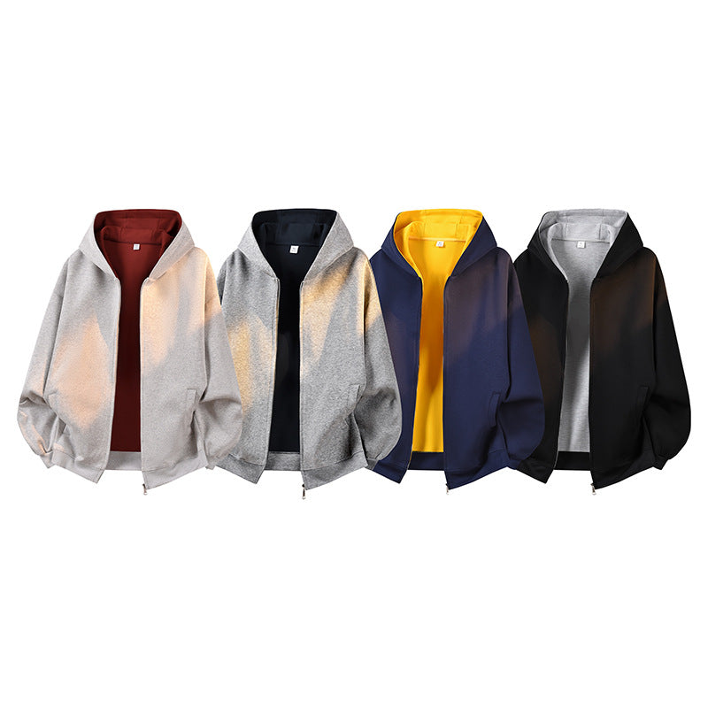 Herren Oversize Kapuzen-Zipjacke Echoarchiv