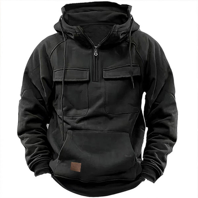 Herren Funktionaler Kapuzenpullover mit praktischen Taschen Echoarchiv
