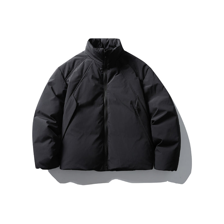 Herren Boxy Thermo-Isolationsjacke mit hohem Stehkragen und minimalistischer Außenhülle Echoarchiv
