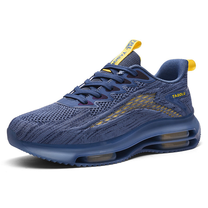 Unisex Air‑Cushion Performance‑Sneaker mit sichtbarer Luftkammer, atmungsaktivem Strickoberteil und gepolstertem Fersenkragen – Tavélo