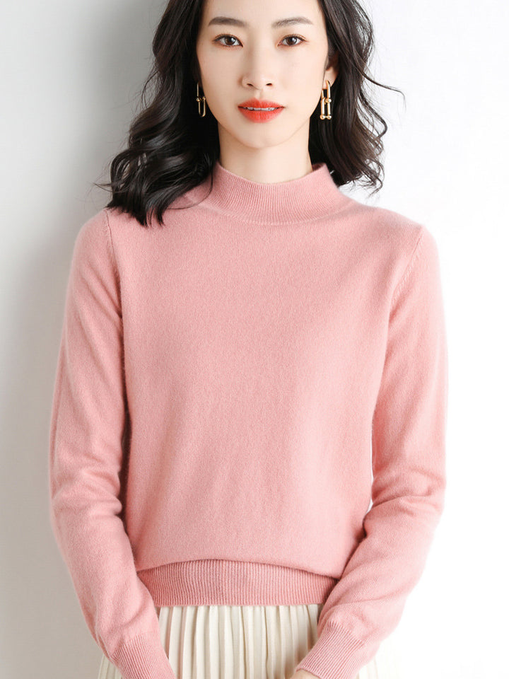 Damen Kurzrollkragen Feinstrickpullover mit leichtem Mohair-Effekt Echoarchiv