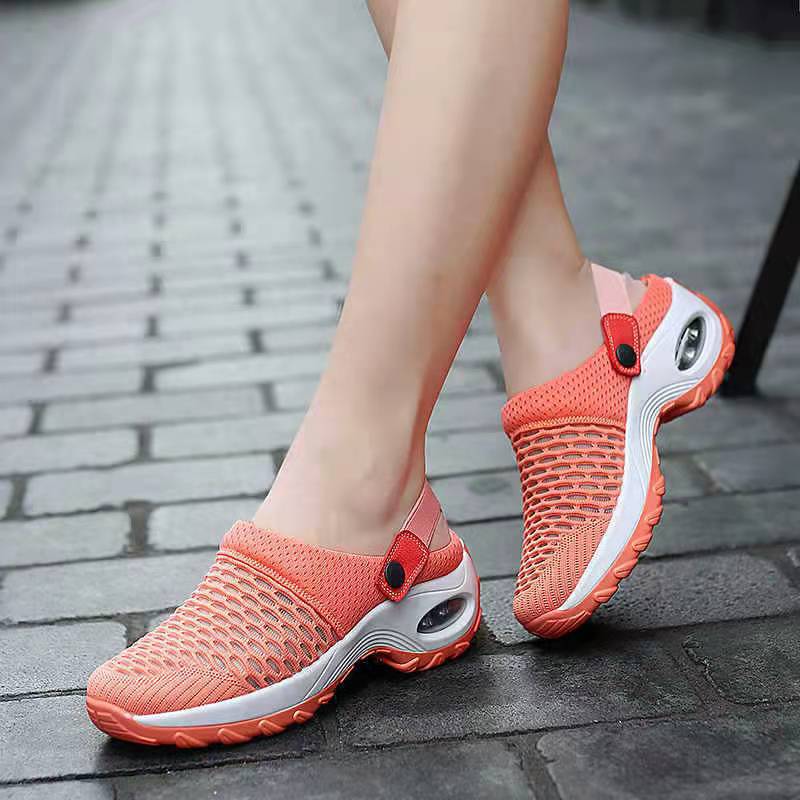 Damen Atmungsaktive Strick-Clogs mit verstellbarem Fersenriemen und stoßdämpfender Komfortsohle – Lioré