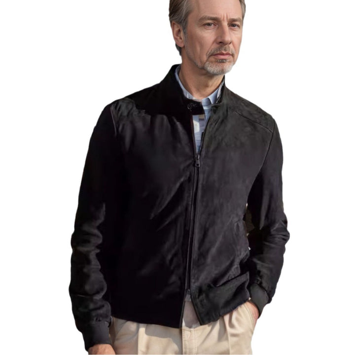 Herren Elegante und lässige Wildlederjacke Echoarchiv