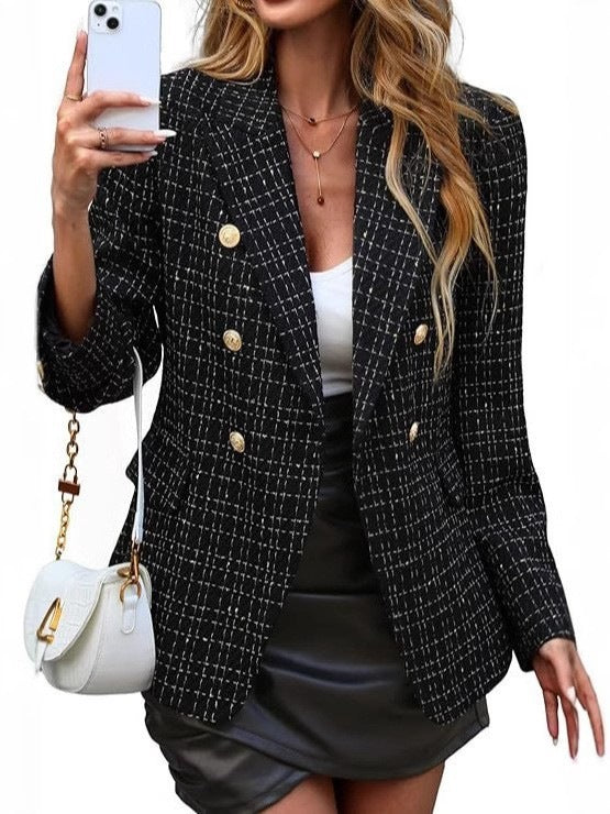 Damen Modische Doppelreihige Blazerjacke – Valéne