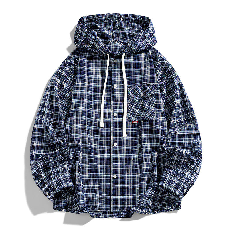 Herren Multifunktionale Kapuzenjacke aus Karo-Stoff Echo Archiv