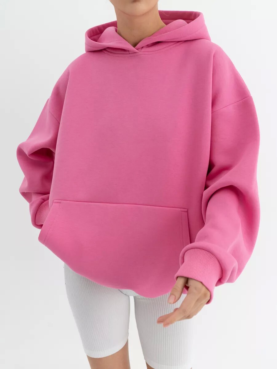 Damen nan oversized Kapuzenpullover mit Kängurutasche und dropped-shoulder Schnitt Echo Archiv