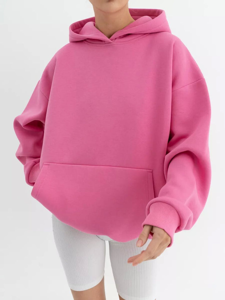Damen nan oversized Kapuzenpullover mit Kängurutasche und dropped-shoulder Schnitt Echo Archiv