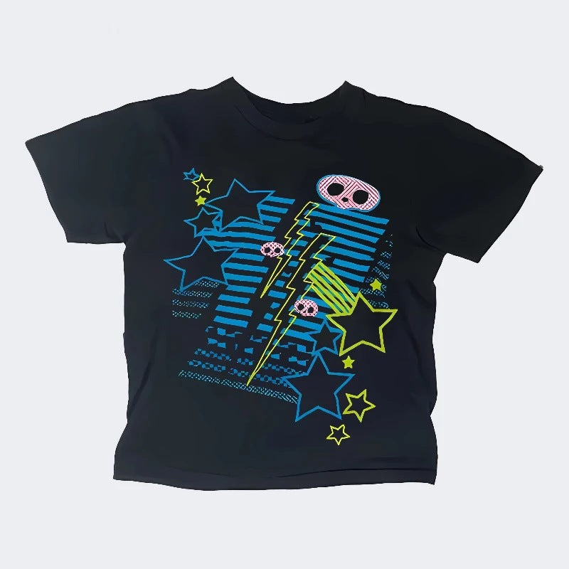 Damen T-Shirt mit lebhaftem Grafiken und einzigartigem Design Echo Archiv