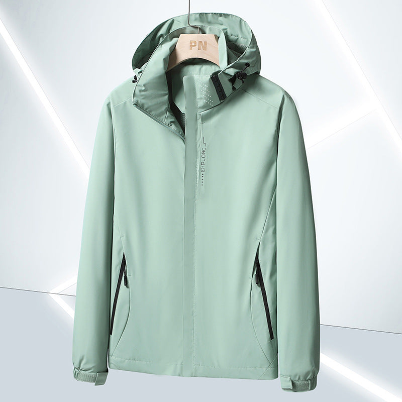 Herren Leichte Softshell-Funktionsjacke mit atmungsaktivem Meshfutter und verstellbarer Kapuze Echoarchiv
