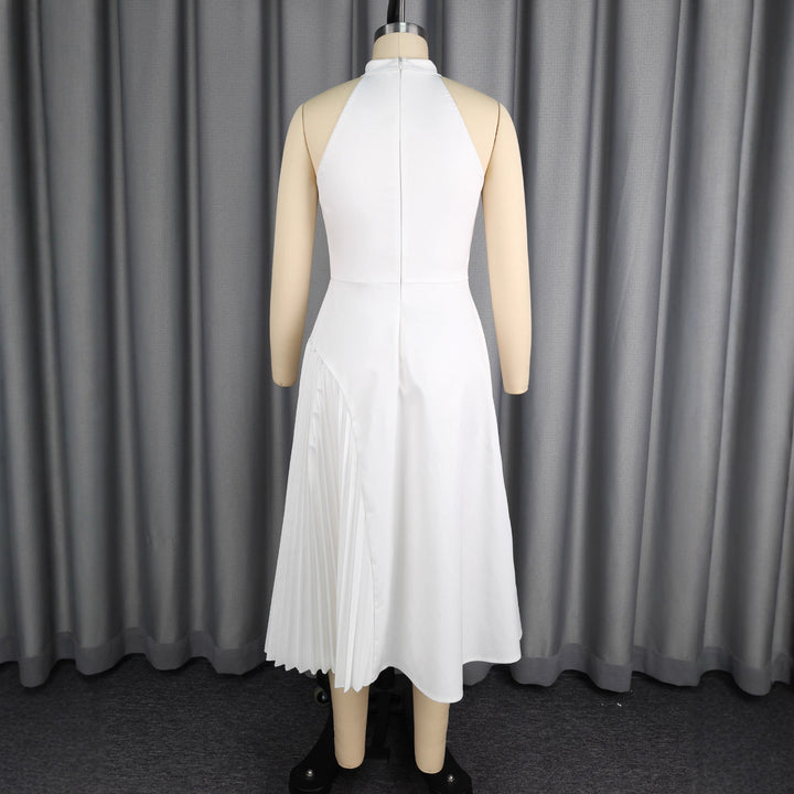 Damen Elegantes Midikleid mit Keyhole-Ausschnitt und plissiertem Saum Echo Archiv