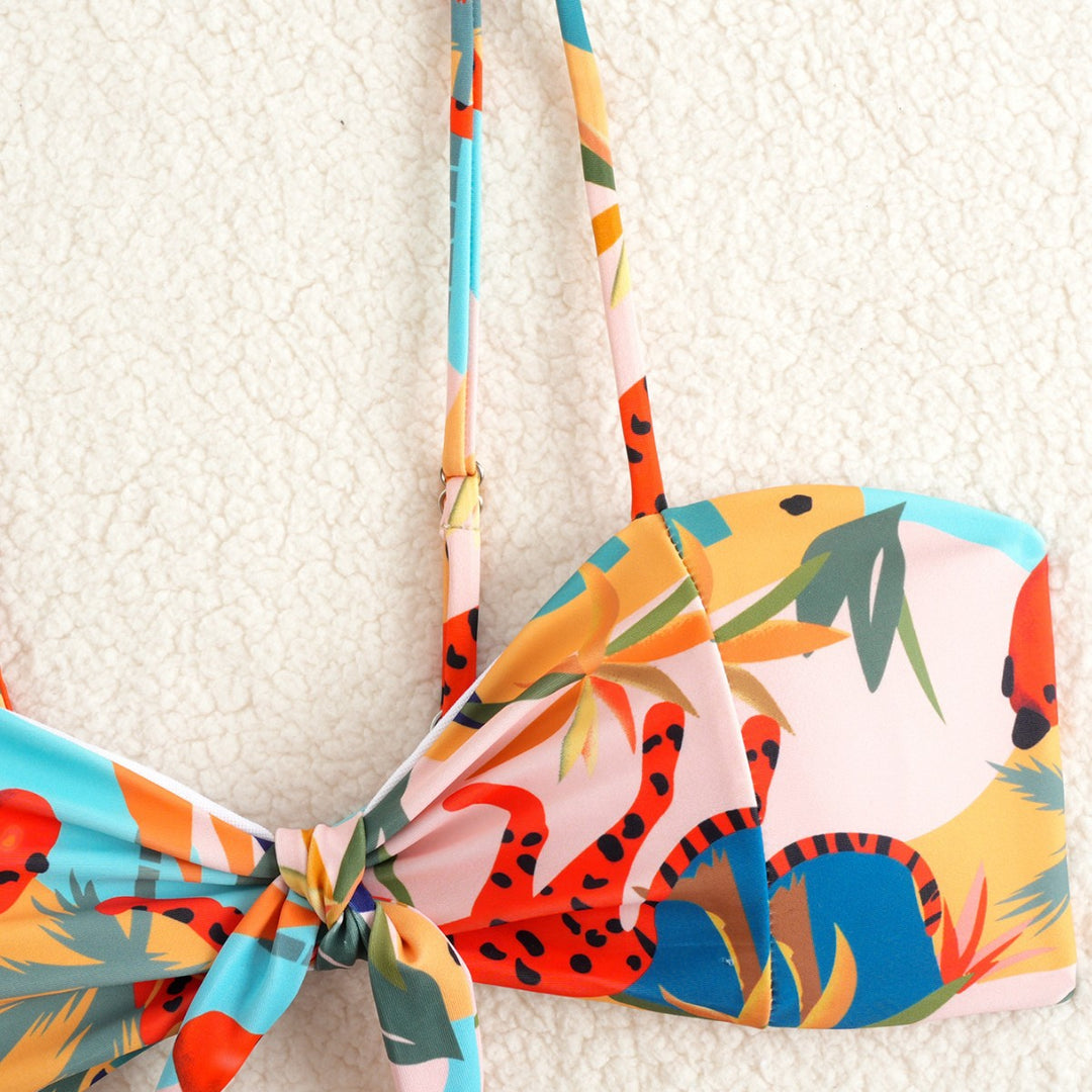 Damen Hochtailliertes Bikini-Set mit verspielt floralen Mustern Echo Archiv