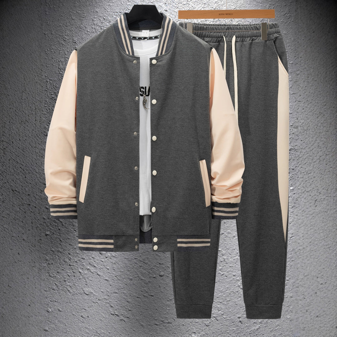 Herren elegantes Freizeit-Set mit modernem Bomberjacken-Design und bequemen Jogginghosen Echoarchiv