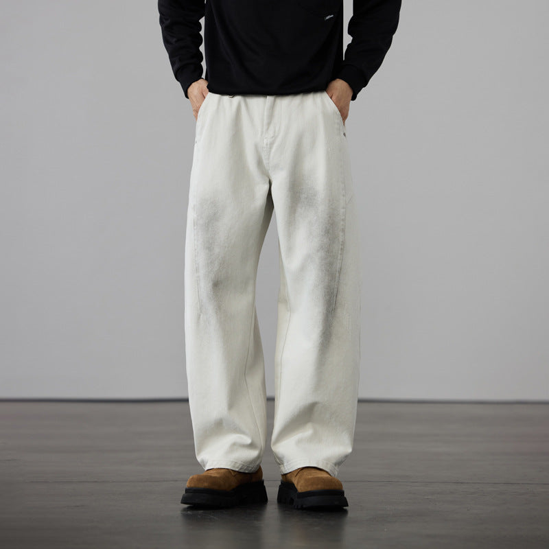 Herren Weit geschnittene Baumwoll-Canvas-Hose im Relaxed-Fit Echo Archiv