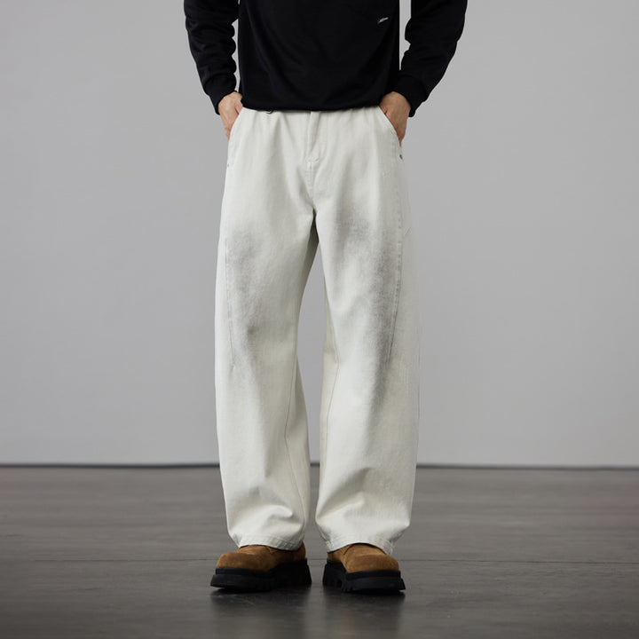 Herren Weit geschnittene Baumwoll-Canvas-Hose im Relaxed-Fit Echo Archiv