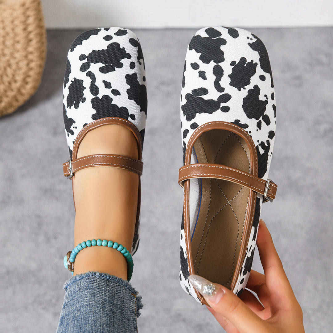 Damen flache Mary-Jane Ballerinas mit verstellbarem Riemchen und gepolsterter Komfortinnensohle – Lioré