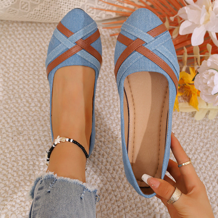 Damen Ballerinas mit elegantem Kreuzriemen Echoarchiv