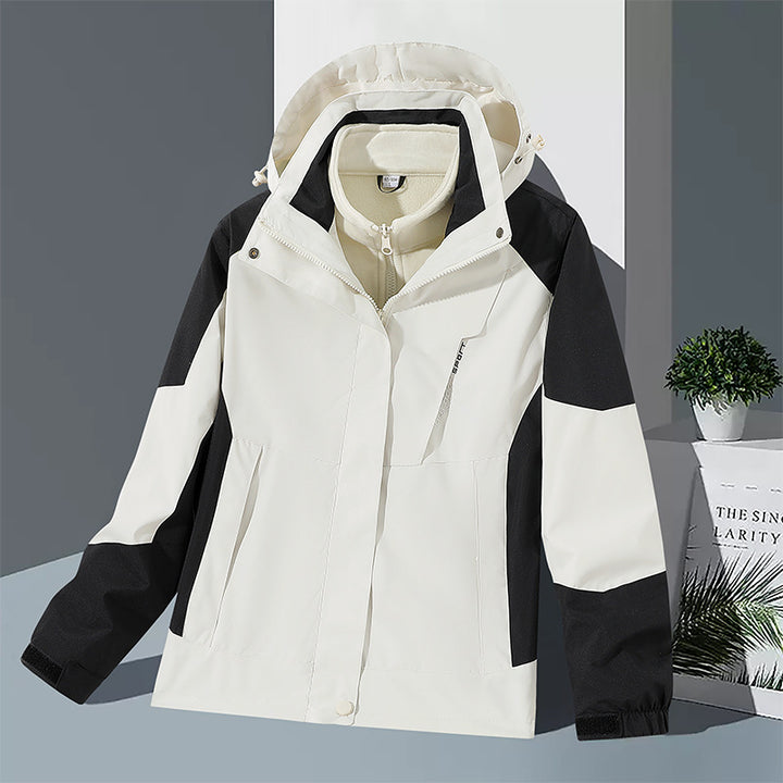 Männliche winddichte Softshelljacke mit integriertem Mikrofaserschicht und verstellbarer Kapuze – Taviero