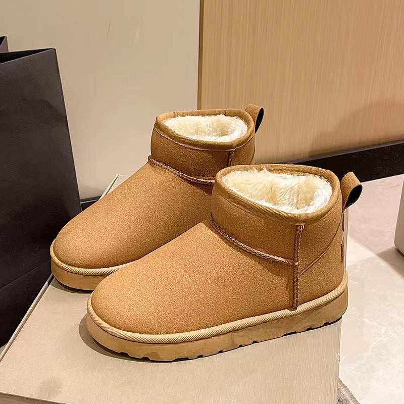 Damen Gefütterte Kurz-AnklEcho Archivoots aus Veloursimitat mit Teddyfutter und dämpfender Plateau-Sohle Echo Archiv