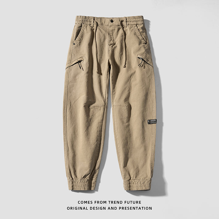 Herren modische Cargo-Hose mit elastischem Bund und vielseitigen Taschen Echoarchiv