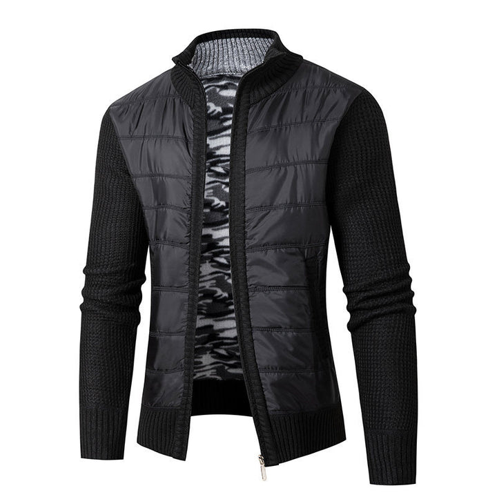 Herren modische Übergangsjacke mit modernem Stehkragen und strukturiertem Design Echoarchiv