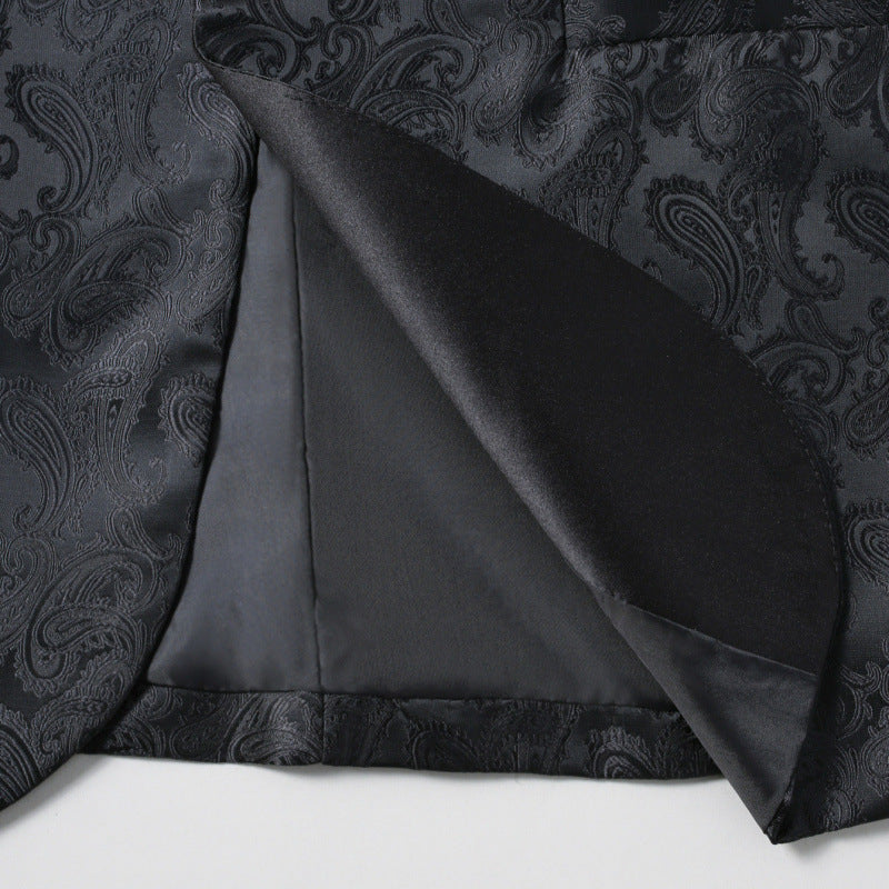 Herren eleganter Smoking-Blazer mit paisley Muster Echoarchiv