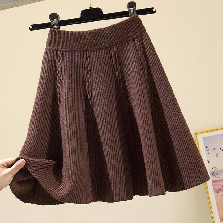 Damen Wadenlanger Strickrock mit Zopfmuster Echo Archiv