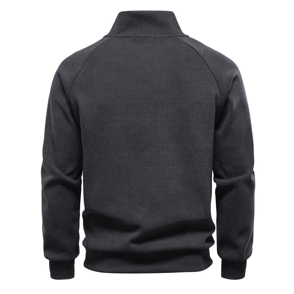 Herren Pullover mit hohem Kragen und praktischem Reißverschluss Echoarchiv