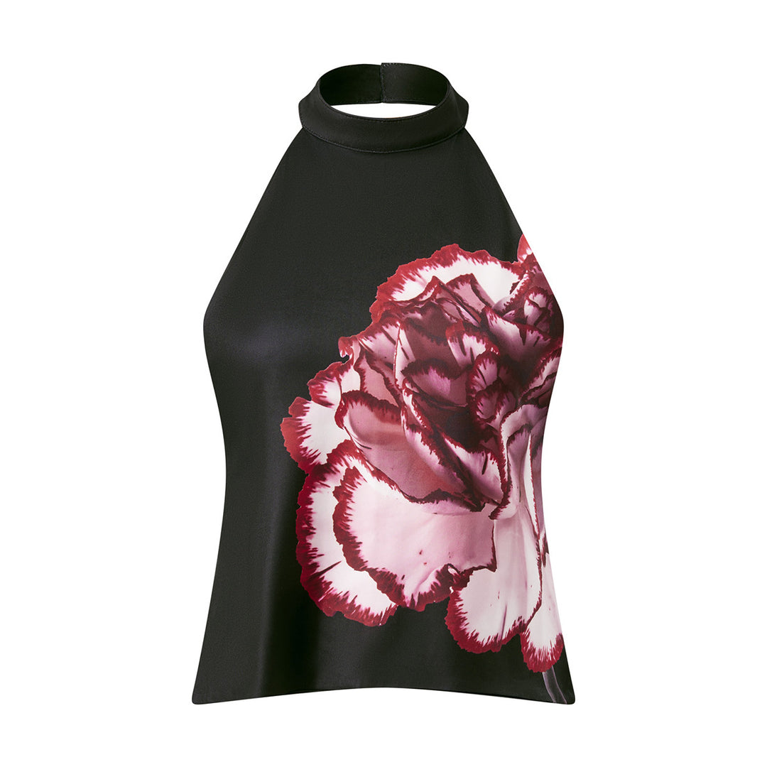 Damen Haltertop mit blühendem Design Echo Archiv