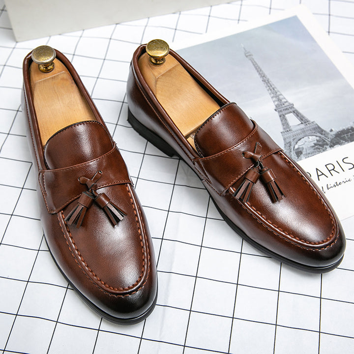 Herren klassische Tassel-Lederloafer mit Mokassinnaht, gepolsterter Komfortinnensohle und rutschfester Gummilaufsohle Echo Archiv