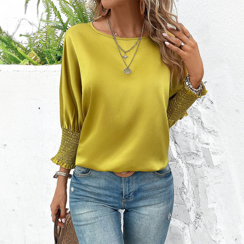 Damen elegantes Blusentop mit trendigen Puffärmeln Echo Archiv