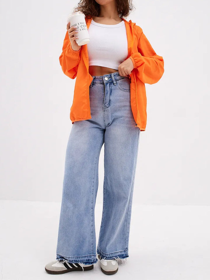 Damen Leichte Übergangsjacke mit Kapuze
