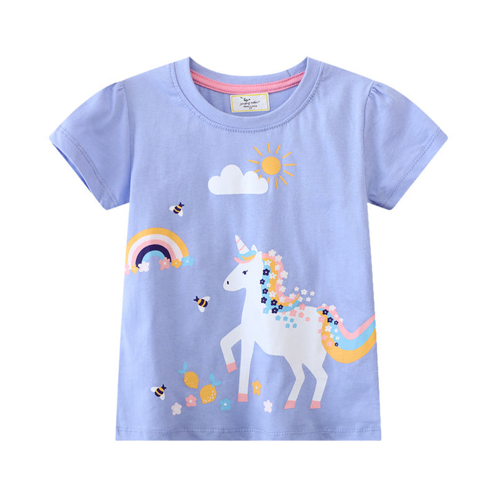 Mädchen T-Shirt mit verspieltem Einhorn-Design Echo Archiv