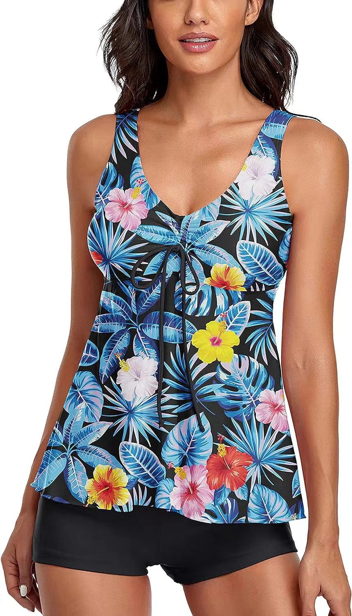 Damen Blumiges Tankini-Set mit Shorts Echo Archiv