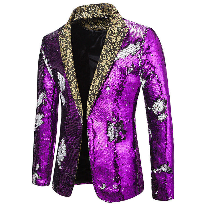 Herren extravagante Pailletten-Blazerjacke Echoarchiv