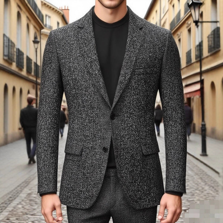 Herren strukturiertes Blazer Outfit Echoarchiv