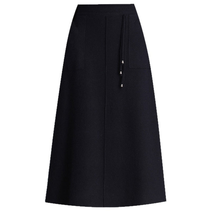 Damen Weit geschnittener Midi-Rock mit praktischen Taschen Echo Archiv