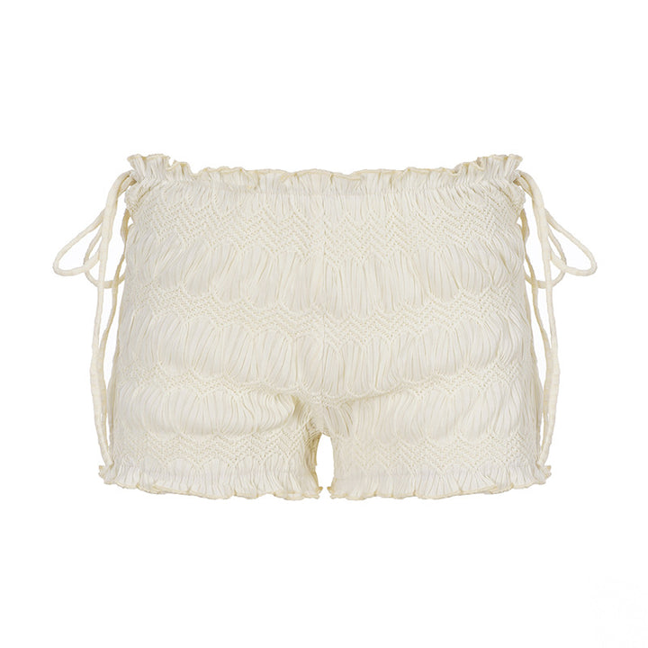 Damen luftige Shorts mit elastischem Bund und Bindeakzenten Echo Archiv