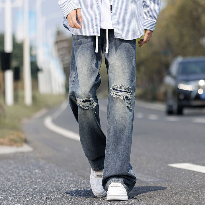 Herren Weitgeschnittene Destroyed Jeans Echoarchiv